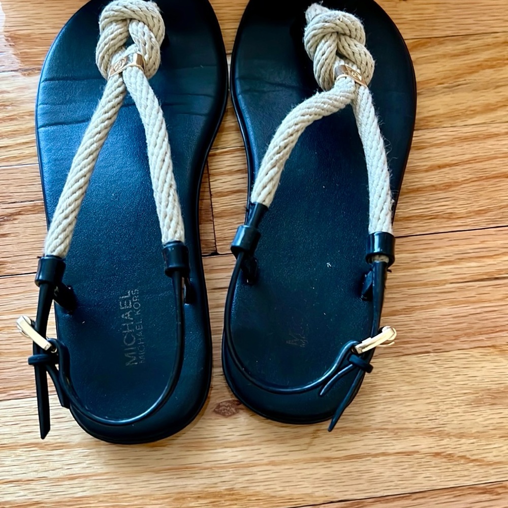 Michael Kors black holly jelly sandal rope size 7 - Picture 4 of 6
